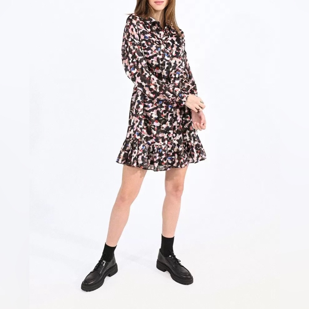 MOLLY BRACKEN PRINTED TOP DRESS - SIZE MEDIUM